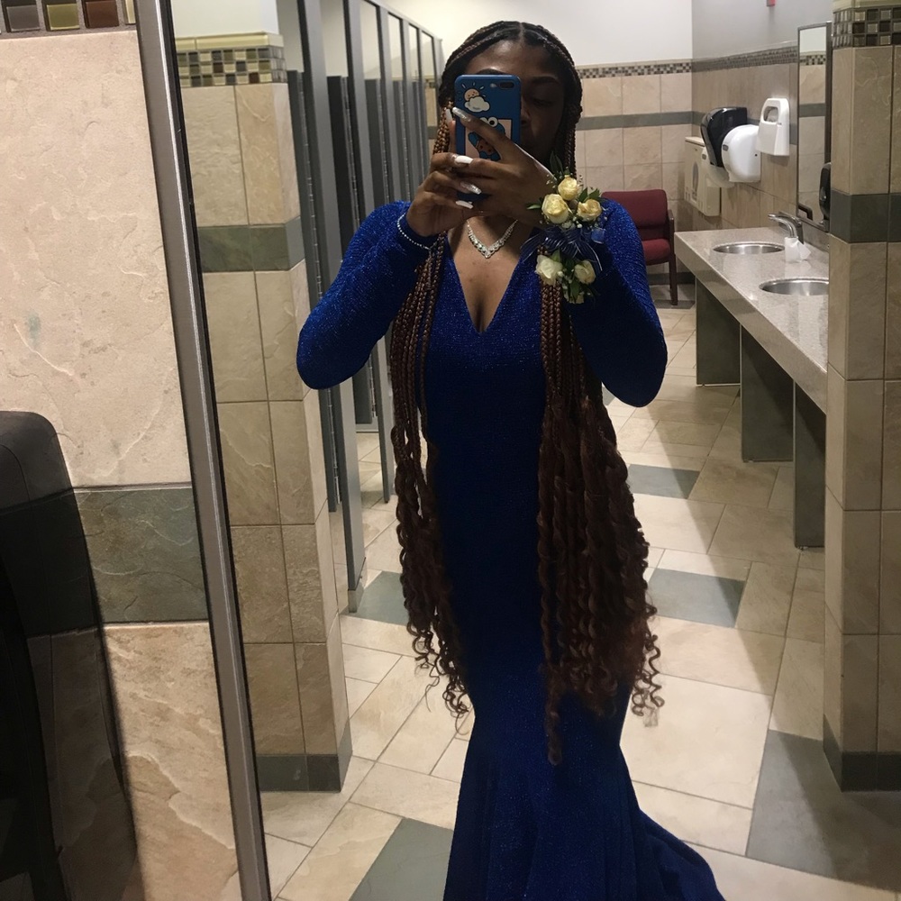 Royal Blue Sparkly Prom Dress